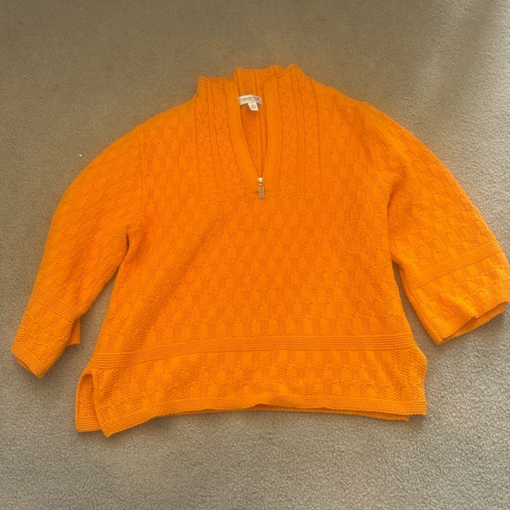 Cold water Creek Orange Sweater